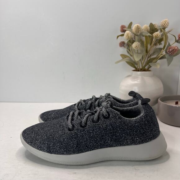 Allbirds Wool Runner Sneakers Gray/White Athletic Low Top Men 8 - Picture 3 of 9